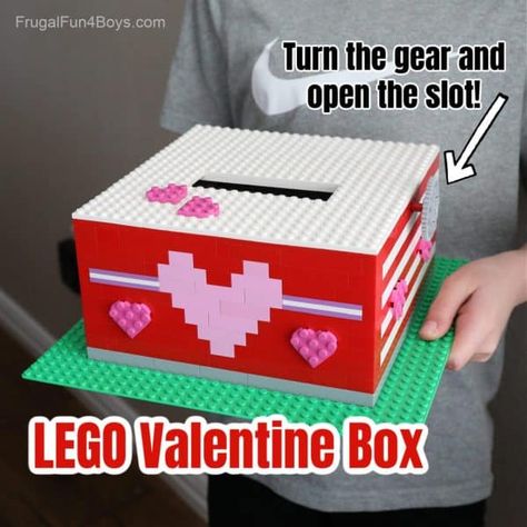 Boy Valentines Boxes Diy, Cool Valentine Boxes, Lego Valentine, Diy Valentine's Box, Valentines Day Boxes, Valentines Box Ideas, Diy Valentines Box, Boys Activities, Valentine Boxes For School