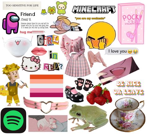 Soft girl, lesbian starter pack Bisexual Starter Pack, Egirl Starter Pack, Soft Girl Starter Pack, Soft Masc Lesbian Fashion, Bambi Lesbian, Aesthetic Starter Pack, Aesthetic Pngs, Anime Egg, Quirky Girl