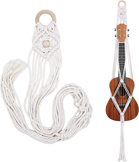 Majowir Ukulele Hanger Macrame Wall Mount Hanger Stand Holder for Soprano Ukulele Wall Decor Ukulele Case Alternative Kit : Amazon.ca: Musical Instruments, Stage & Studio Macrame Ukulele Hanger, Ukulele Holder, Ukulele Wall Mount, Ukulele Hanger, Ukulele Tuner, Ukulele Stand, Ukulele Case, Ukulele Straps, Ukulele Accessories