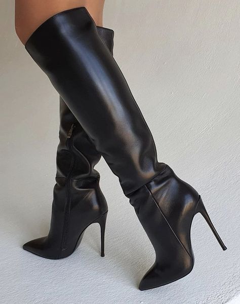 Thigh high stiletto boots