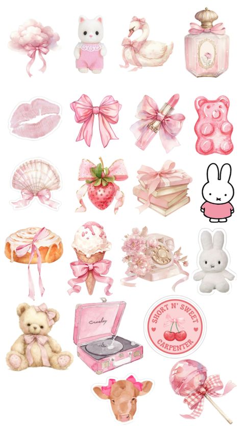 Coquette Goodnotes Coquette Designs For Scrapbook, Pink Coquette Stickers, Pink Aesthetic Stickers Printable, Coquette Stickers Printable, Coquette Stationary, Pink Stickers Aesthetic Printable, Good Notes Stickers Png, Ipad Stickers Goodnotes, Cute Stickers Printable