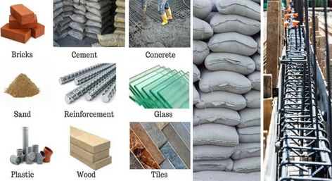 Recycled Construction Materials, Material List For Building A House, Recycled Building Materials, Houseboat Renovation, Building Materials Construction, Cheap Building Materials, Building Construction Materials, Structure Building, Natural Building Materials