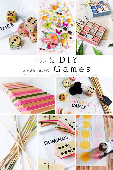 Learn how to DIY your very own games! Such fun. Delineate Your Dwelling #DIYgames Diy Game Crafts, Games Diy, Work Diy, Diy Games, Cute Home Decor, Dollar Store Crafts, Summer Crafts, Creative Crafts, Craft Gifts