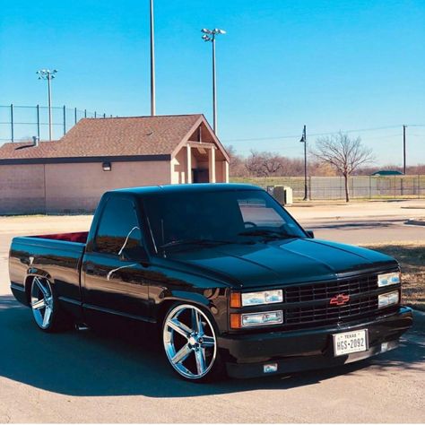 454 Ss Truck, Chevy Silverado Single Cab, 85 Chevy Truck, S10 Truck, Slammed Trucks, Obs Truck, Single Cab Trucks, Chevy Stepside, Chevy Trucks Silverado