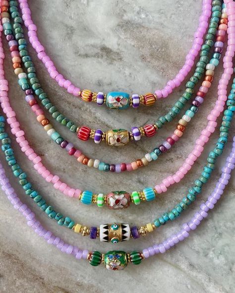 Beadies Amsterdam & Utrecht on Instagram: "POP OF COLOR 🪻🍒🎀🌼🧡" Summer Jewlery, Colorful Necklaces, Taxidermy Jewelry, Funky Colors, Cute Friendship Bracelets, Ocean Inspired Jewelry, Edgy Jewelry, Indie Jewelry, Diy Jewelry Unique