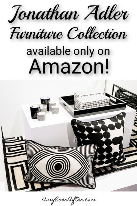 Looking for Jonathan Adler furniture and accessories at a fraction of the cost? Check out his new Now House collection on Amazon! With both colorful collections and a black and white look, there are pieces for every room, including your living room, dining room, bedroom, and entry area. This stuff is absolutely gorgeous, funky, and fun! #furniture #accessories Johnathon Adler, Entry Area, Tech Books, Food Tech, Inspirational Articles, White Look, Fun Furniture, Bedroom Style, Jonathan Adler