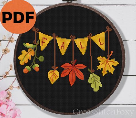 Simple Halloween Cross Stitch Patterns, Romantic Bedroom Design, Fall Cross Stitch, Boho Cross, Halloween Mantle, Easy Cross Stitch, Easy Cross Stitch Patterns, Halloween Cross Stitch Patterns, Adornos Halloween