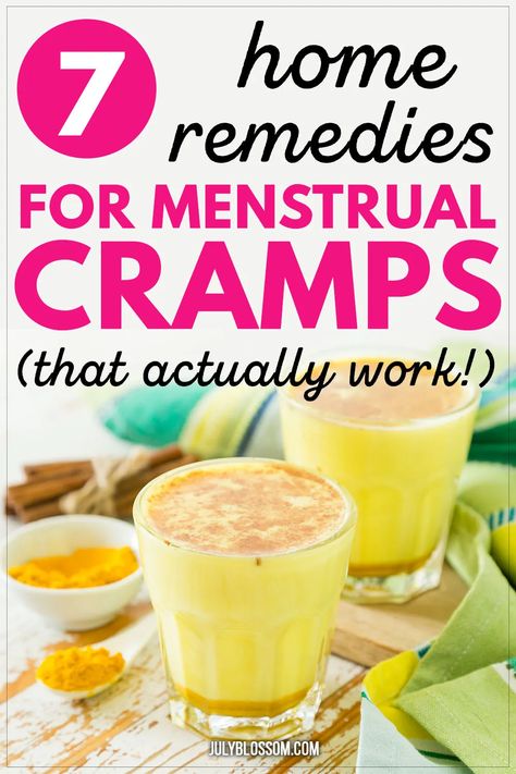 7 Home Remedies for Menstrual Cramps that Actually Work! - ♡ July Blossom ♡ Severe Menstrual Cramps, Natural Remedies For Cramps, Severe Cough Remedies, Cramp Remedies, Baby Cough Remedies, Homemade Cough Remedies, Toddler Cough Remedies, Dry Cough Remedies, Natural Remedies For Allergies