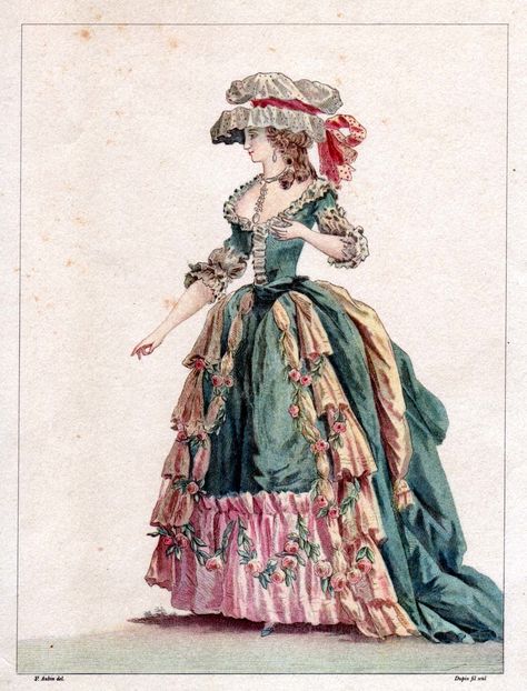 18th century fashion plate 14 | Fasion of 1780's | CenturyLydia | Flickr Vintage Dresses 1800, 1780s Fashion, Costume Carnaval, 18th Century Dress, Rococo Fashion, 18th Century Costume, 18th Century Clothing, Century Dress, 18th Century Fashion