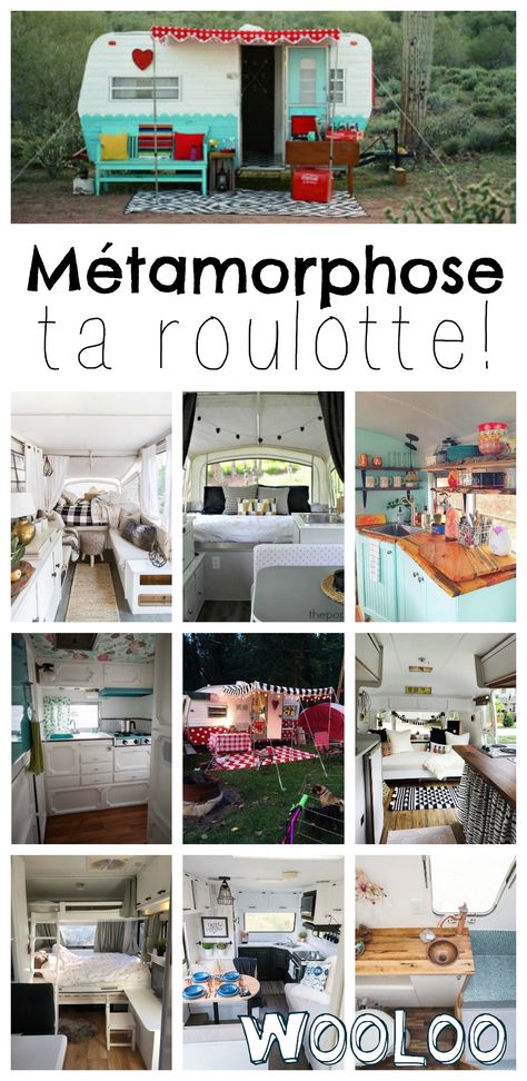 Je veux tellement transformer un vieux camper en mini maison de rêve pour nos vacances! Alors voici les plus belles métamorphoses de roulottes de camping pour commencer à s'inspirer 🏕 #camping #roulotte #transo #diy #vacances Deco Camping Car, Camping Signs Diy, Rv Storage Solutions, Rv Upgrades, Tiny House Camper, Dry Camping, Diy Camper Remodel, Trailer Life, Camping Places