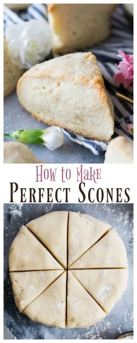 Make Ahead Scone Dough, Beginner Breakfast Recipes, Cafe Recipes Food, Plain Scones Recipe, Trish Yearwood Recipes, Perfect Scones, Flaky Scones, Perfect Scones Recipe, Easy Scones