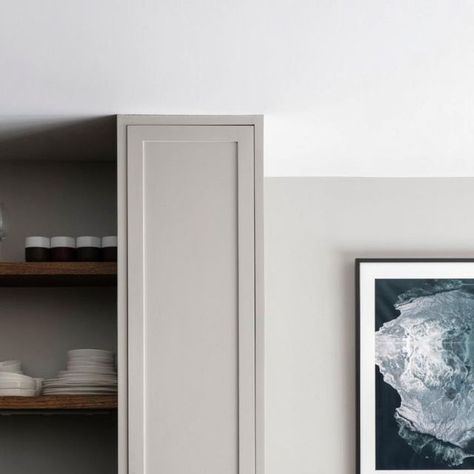 Farrow & Ball on Instagram: "This beautiful kitchen, featuring #PurbeckStone, uses Modern Emulsion on the walls for a tough, hardwearing finish - the ideal solution to those not wanting to sacrifice colour for durability. Featuring Purbeck Stone on the walls and cabinets. #FarrowandBall #ModernEmulsion" Stone Kitchen Cabinets Colour, Farrow And Ball Purbeck Stone Kitchen, Purbeck Stone Kitchen, Purbeck Stone Farrow And Ball, Farrow And Ball Purbeck Stone, Farrow And Ball Kitchen, Purbeck Stone, Stone Kitchen, Farrow And Ball