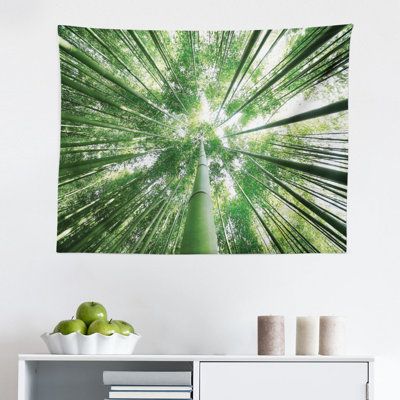 Tropical Rain Forest, Bamboo Trees, Bamboo Print, Bedroom Redesign, Living Room Dorm, Fabric Wall Hanging, Bamboo Tree, Art Tapestry, Exotic Fashion