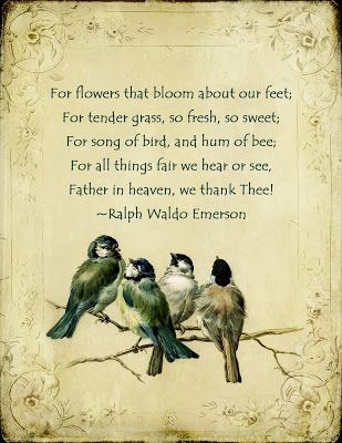 The DailyOutsider: Poem of the Week:  Emerson Ralph Waldo Emerson Poems, Emerson Poems, Garden Quotes, Ralph Waldo Emerson, So Fresh, Vintage Garden, A Poem, Vintage Ephemera, Heavenly Father