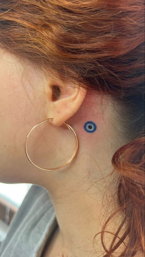 Ojo Turco Tattoo, Evil Eye Tattoo Behind Ear, Hamza Hand, Fierce Tattoo, Kali Tattoo, Ying Yang Tattoo, Tattoo Design For Hand, Evil Eye Tattoo, Female Tattoos