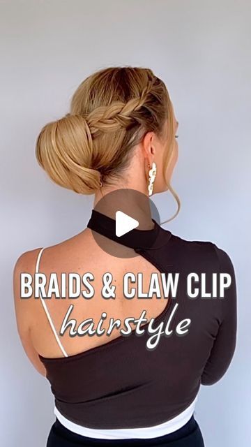 Claudia | Hairstyles on Instagram: "You can create so much volume 💯🔻 … with a claw clip!  ☀️The size of the claw clip creates the size of the volume.  You can use any claw clip.   ➡️ But the claw clips from @doouup are light as a feather. This claw clip holds your hair very well and therefore lasts all day👌. . . . #clawcliphairstyle #clawcliphack #updo #bunhairstyle #hairstylist #braids #braidideas" Fancy Claws Hairstyles, Peaceful Day, Clip In Ponytail, Clip Hairstyles, Light As A Feather, The Claw, Claw Clips, Claw Clip, Very Well