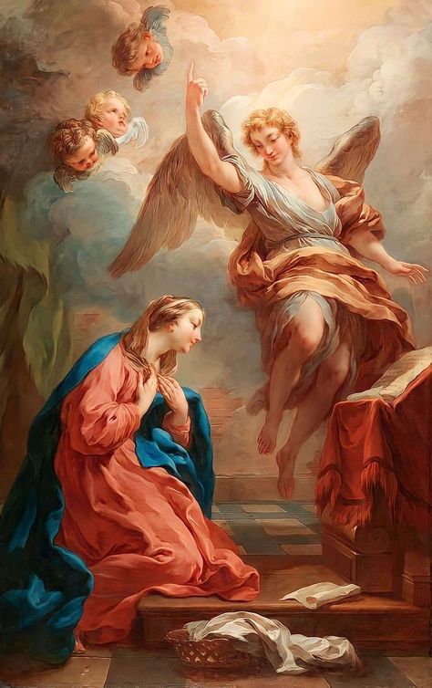 Saint Joachim, The Annunciation, Rennaissance Art, Archangel Gabriel, Catholic Images, Baroque Art, Blessed Mother Mary, Religious Images, Biblical Art