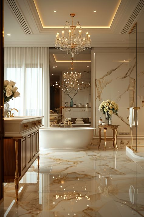 Step Into Luxury: Explore This Elegant Bathroom with Marble & Gold Accents Brown Bathroom Tile, Art Deco Apartment, Bathroom Tile Inspiration, Brown Bathroom, Bathroom Tile Designs, Modern Masters, Bathroom Design Luxury, Stylish Bathroom, Elegant Bathroom