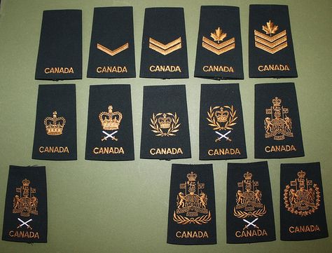 Canadian Army NCO Rank Male Epaulettes Ranks Canada Armed Forces Uniform Insignia Military by Padre P, via Flickr Military Ranks Army, Army Cadets, Air Force Uniforms, Royal Canadian Navy, Canadian Soldiers, British Uniforms, Military Ranks, Canadian Armed Forces, Canada Eh