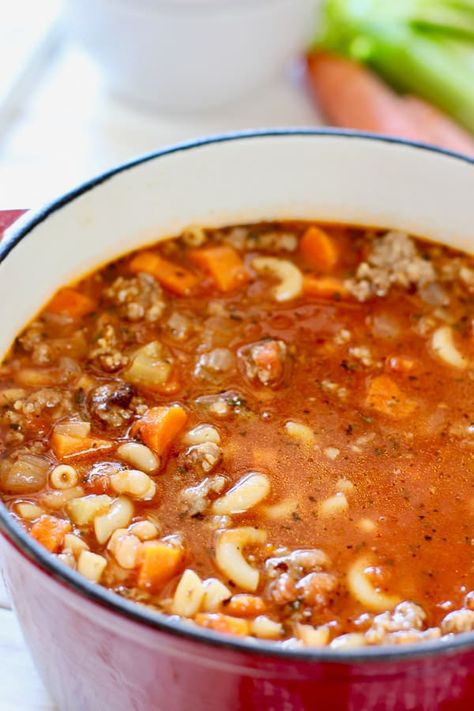 This 30 minute Minestrone Soup with Sausage can be made a hundred different ways! It is on the meal rotation around here and so wholesome and nourishing! #soup #30minutesoup #minestrone #healthysoup #easyminestronesoup #chickensausagerecipes #soupwithsausage Minestrone Soup With Sausage, Ground Beef Minestrone Soup, Minestrone Soup Recipe With Sausage, Minestrone Soup Recipe With Meat, Clean Minestrone Soup, Longevity Minestrone Soup, Minestrone Soup Easy, Chicken Sausage Recipes, Macaroni Soup