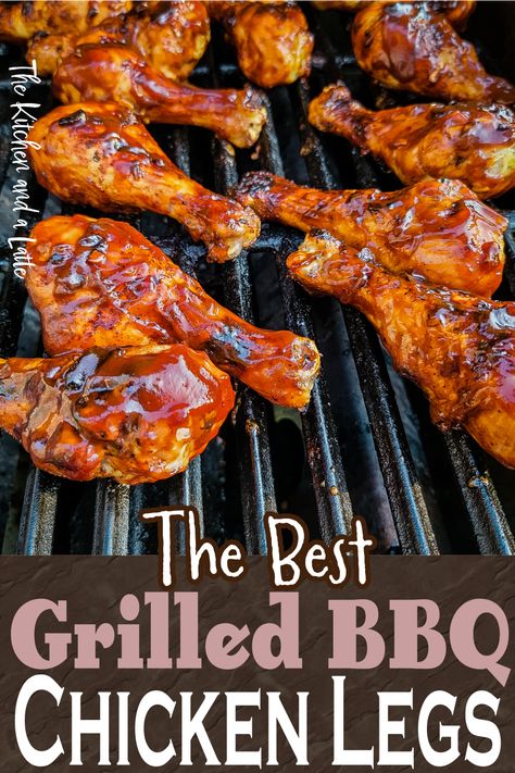 Chicken legs on the grill after coating them with the BBQ sauce. Chicken Legs On The Grill, Chicken Legs Recipes, Cheese Sauces, Grilled Chicken Drumsticks, Best Bbq Chicken, Grilled Chicken Legs, Bbq Chicken Legs, Easy Bbq Chicken, Bbq Chicken Thighs