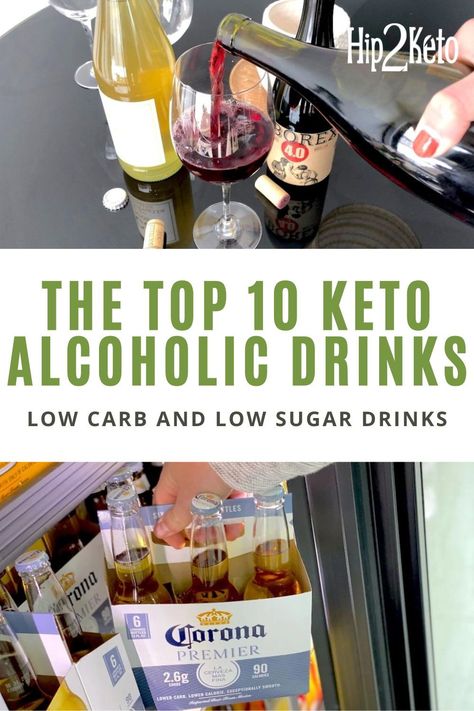 Here are the best low carb drinks and low sugar drinks including keto beer, keto wine and keto cocktails. Check out these top keto drinks! Zero Carb Cocktails, Keto Alcoholic Beverages, Keto Beer, Low Carb Alcohol, Low Calorie Wine, Smirnoff Drinks, Low Carb Alcoholic Drinks, Low Carb Beer, Ketones Drink