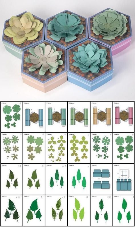 Papercraft Printable Free Paper Models, Paper Terrarium, Paper Crafts 3d, Paper Crafts Printable, Paper Art Tutorial, Paper Doll Printable Templates, Free Paper Models, Sew Patterns, 3d Paper Art