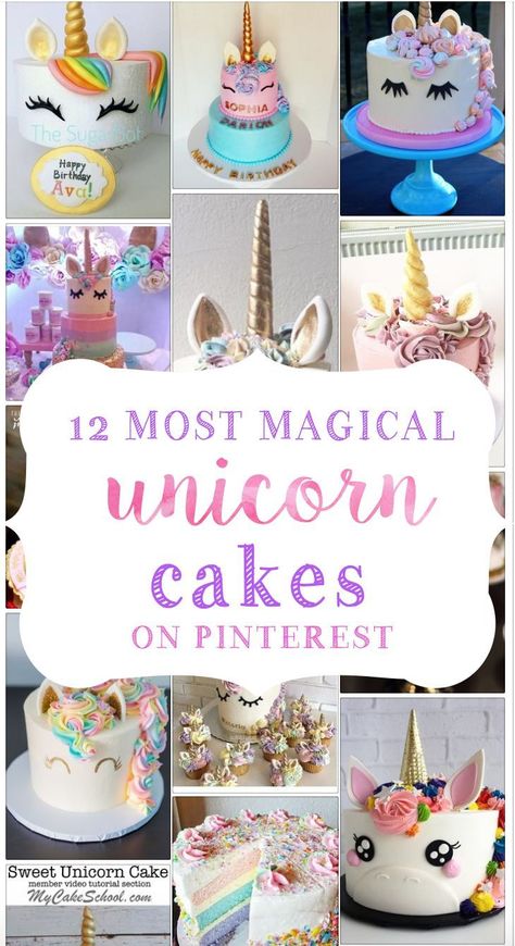 Cakes Unicorn, Unicorn Ideas, Cake Unicorn, Rainbow Unicorn Cake, Unicorn Themed Birthday Party, Unicorn Birthday Cake, Unicorn Crafts, Magic Cake, Kids Party Food