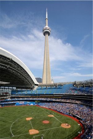 Roger's Centre - Toronto, Ontario - Always go Blue Jays Game, Toronto Blue Jays Baseball, Mlb Stadiums, Rogers Centre, Blue Jays Baseball, Baseball Park, Toronto City, O Canada, Baseball Stadium