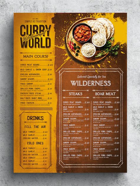 Indian Restaurant Menu Design Templates, Card Menu Design, Indian Restaurant Menu Design Ideas, Indian Food Menu Design, Indian Restaurant Menu Design, Hotel Menu Card Design, Indian Poster Design, Menu Card Design Creative, Menu Layout Design