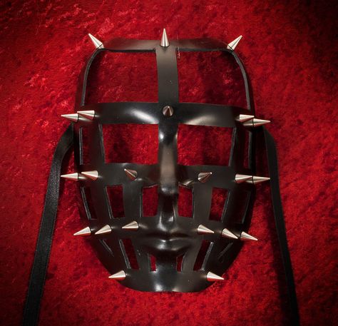 Tb Costume, Halloween Masked Ball, Spikes Fashion, Hell Raiser, Masquerade Ball Masks, Bull Whip, Masquerade Outfit, H.r. Giger, Leather Face Mask