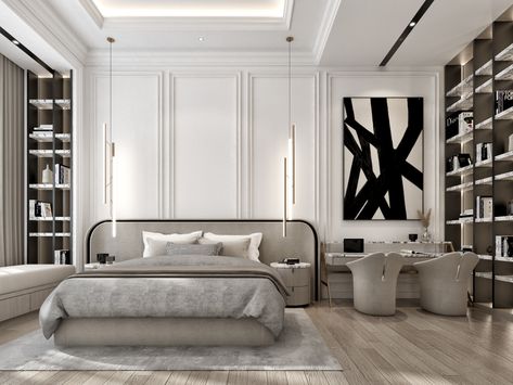 SWEET BEDROOM :: Behance Classic Interior Design Bedroom, Neo Classical Bedroom, Modern Classic Bedroom, Classical Bedroom, Classy Interior, Classic Bedroom Design, Classical Interior, Bedroom Interior Design Luxury, Classic Interior Design