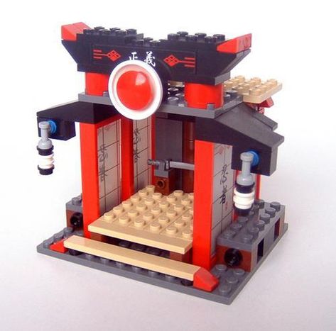 Lego Ninjago Building Ideas, Lego Ninjago Figures, Lego Habitat, Lego Japanese, Lego Samurai, Stututu Turbo, Asian Buildings, Lego Vignette, Lego Ninjago City