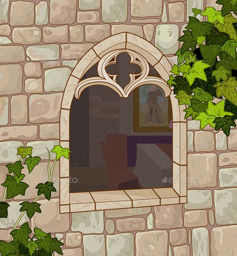 Medieval Window Medieval Window, Medieval Artwork, Window Design, Old Art, Logo Icons, Views Album, Vector Design, Natural Stone, Natural Stones