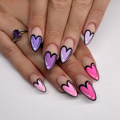 Whether it's a significant symbol, a design with your little one's birthdate or even a favorite character, there are so many amazing tattoo options for moms. Unusual Valentines Day Nails, Cartoon Heart Nails, Valentine Nails Purple, Fancy Valentines Nails, Valentines Day Nail Art Designs, 2024 Pink Nails, Disney Valentine Nails, Cupid Nails Designs, Pink January Nails