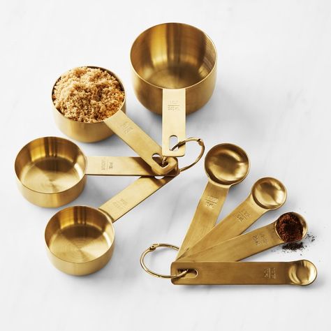 Gold Measuring Cups, Copper Measuring Cups, Pantry Organizer, Measuring Cups And Spoons, Measuring Ingredients, Measuring Cups & Spoons, Measuring Cups Set, Williams Sonoma Home, Measuring Cup