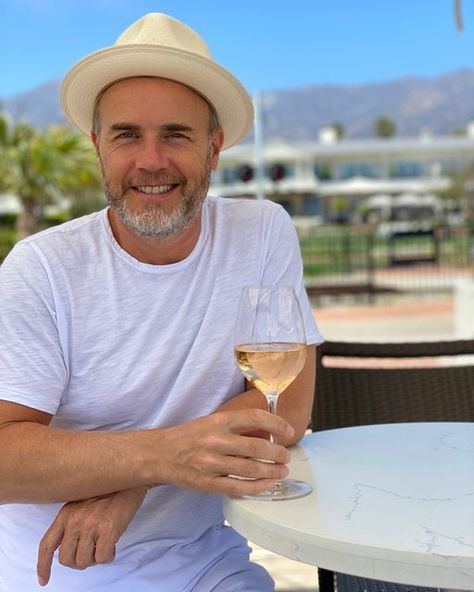 Gary Barlow, Panama Hat, Rose Wine, Blue Sky, Take That, Wine, Celebrities