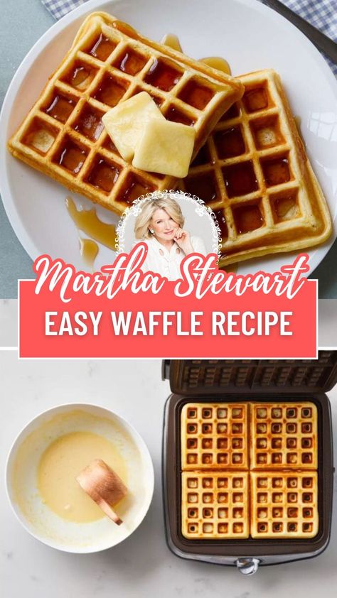 Martha Stewart Easy Waffle Recipe​ Fluffy Crispy Waffles, Fluffy Waffles From Scratch, Home Made Waffles Recipe Easy, Easy Waffle Recipe 3 Ingredients, Best Crispy Waffle Recipe, Martha Stewart Waffles, Simple Waffle Recipe, Fluffy Waffle Recipe, Waffle Recipe From Scratch