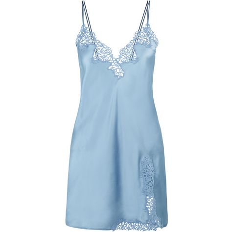 La Perla Petit Macrame Slip ($848) ❤ liked on Polyvore featuring intimates, shapewear, dresses and light blue Silk Slip Dress Sleepwear, Slip Dress Pajama, Blue Nightgown, Blue Nightgown With Lace Trim And Spaghetti Straps, Blue Lace Trim Nightgown With Spaghetti Straps, Blue Spaghetti Strap Nightgown With Lace Trim, Blue Lace Sleeveless Sleepwear, Light Blue Lace Trim Nightgown, Blue Lingerie