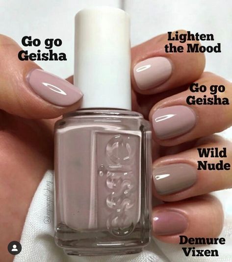 Neutral Nails Essie, Gel Neutral Nail Colors, Essie Neutral Colors, Essie Nail Polish Neutral, Nude Autumn Nails, Fall Neutral Nail Colors, Essie Nail Polish Colors, Essie Nail Colors, Brown Nail Polish