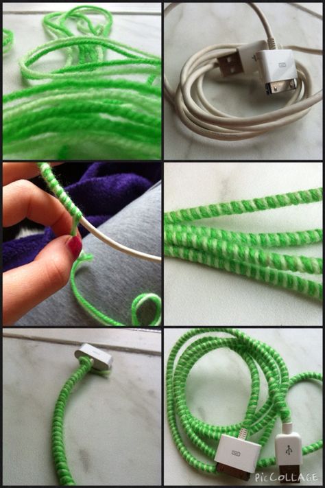 Diy iphone powercharger Someone Like Me, Finger Painting, Bracelet Ideas, Diy Phone, Paracord, Knit Crochet, Ipad, Cable, Sewing