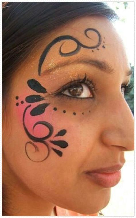 Face Paint Ideas For Adults, Easy Face Paint Ideas, Easy Face Paint, Carnaval Make-up, Easy Face Painting Designs, Festival Face Paint, Face Paint Ideas, Christmas Face Painting, Cheek Art