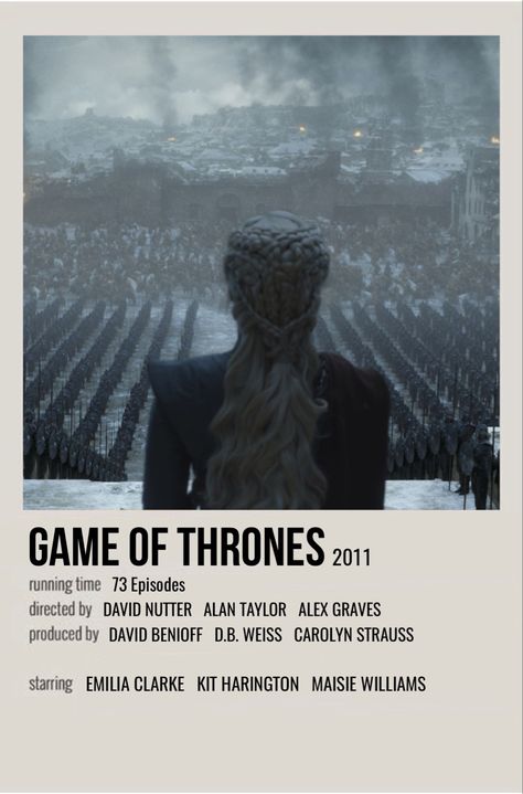 Game Of Thrones Polaroid, Game Of Thrones Movie, Garcia Lopez, Maria Garcia, Game Of Thrones Poster, Game Of Thrones Series, Movies To Watch Teenagers, Posters Minimalist, Iconic Movie Posters