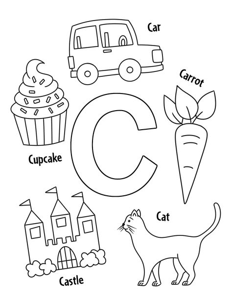 FREE Letter C Worksheets for Preschool ⋆ The Hollydog Blog Letter C Worksheets For Preschool, Letter C Preschool, Letter C Coloring Pages, Letter C Activities, Letter C Crafts, Letter C Worksheets, Letter Recognition Worksheets, Alphabet Crafts Preschool, Coloring Letters