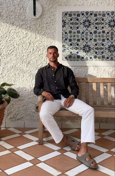 Men’s Summer Wedding Guest Looks, European Men Outfit, European Man Outfit, Mens Euro Summer Fashion, Men’s European Outfits, European Man Aesthetic, European Summer Men Outfit, Summer Europe Outfits Men, Mens European Summer Outfits