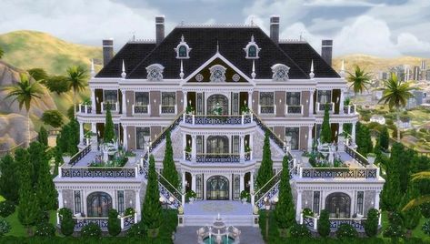 Bloxburg House Ideas Exterior Castle, Giant Bloxburg Mansion, Elegant Bloxburg House Exterior, Fancy House Layout, Boo Burg Mansion Layout, Minecraft Estate House, Castle Ideas Bloxburg, Castle Bloxburg House, Bloxburg Manor Layout