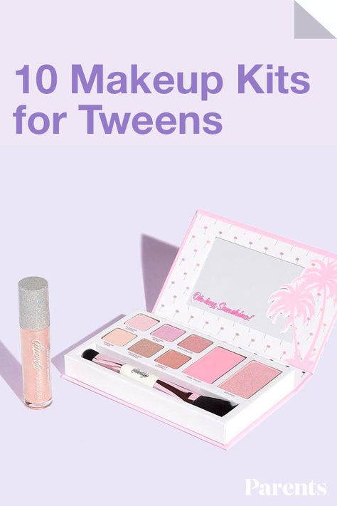 These adorable, nontoxic, and creativity-spurring makeup kits are perfect for tweens. #makeup #tweens #gifts Makeup For Kids Girls Make Up, Makeup For Preteens, Make Up For 7th Grade, Teen Makeup Products, Kids Makeup Ideas, First Makeup Kit, Preteen Makeup, Diy Makeup Kit, Kid Makeup