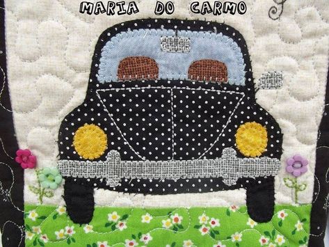 Car Quilt, Sewing Cushions, Baby Patchwork Quilt, Mug Rug Patterns, Bantal Sofa, Fabric Cards, Embroidery Design Download, Applique Quilting, Boy Quilts