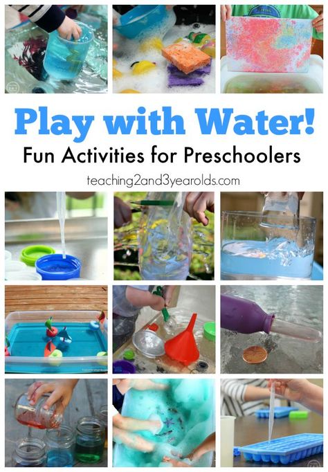 Water activities for preschoolers - fun ways to explore! Teaching 2 and 3 Year Olds Preschool Water Activities, Water Activities For Preschoolers, Water Activities Preschool, Water Play Activities, Fun Activities For Preschoolers, Summer Preschool, Activities For Preschoolers, Creative Curriculum, Water Day