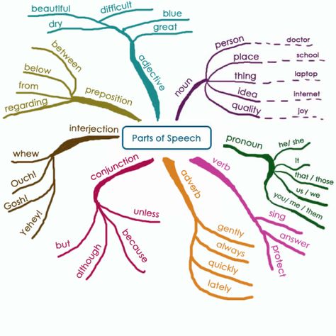 Crafting an Effective Writer: Tools of the Trade – Week 2: Writing Assessment {Coursera / MSJC} | Mysteries of the (spider) web queen Writing Assessment, Tree Diagram, Multi Sensory, Grammar And Punctuation, Teaching Grammar, Learn English Grammar, Teaching Ela, Speech Language Pathology, Parts Of Speech